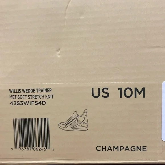 Women’s Michael Kors Willis Metallic Stretch Knit Trainer size 10 - Picture 7 of 12